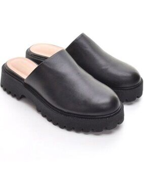 Sincerely Jules Women's Bolt Black Platform Chunky Clog Mule 90's Style Shoe